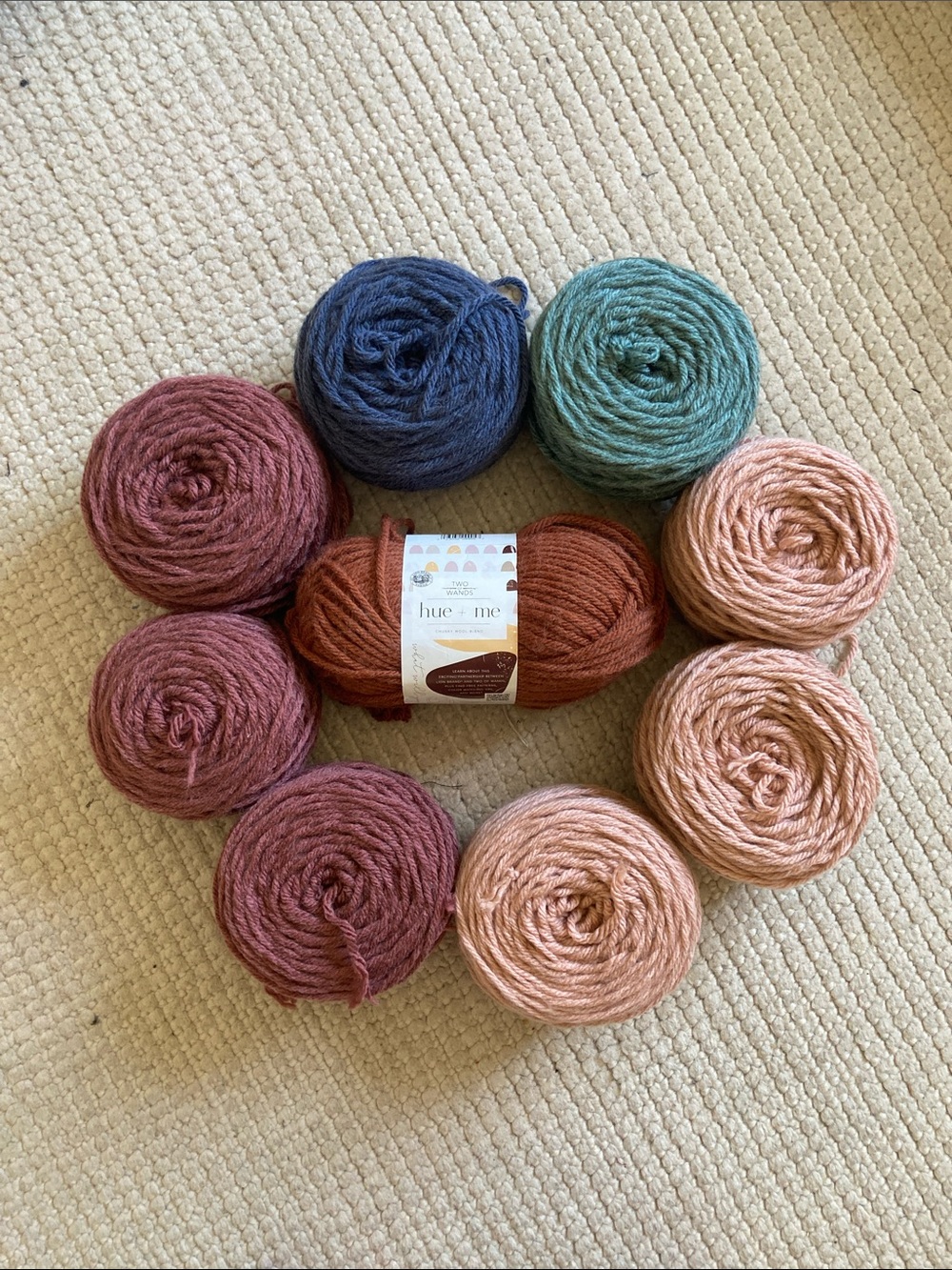 Hue + Me Chunky Yarn bundle - 9 skeins